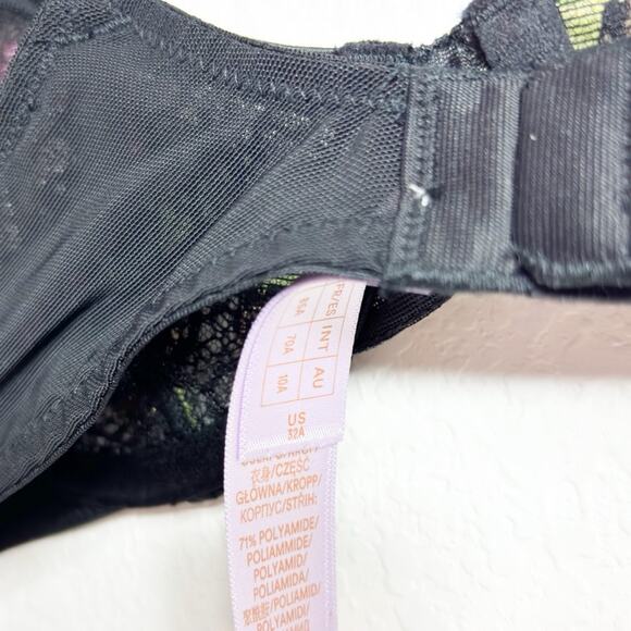 SAVAGE X FENTY BUTTERFLY WINGS UNLINED LACE TULIP CUP WOMEN BRA SIZE 32A NEW - Picture 5 of 8